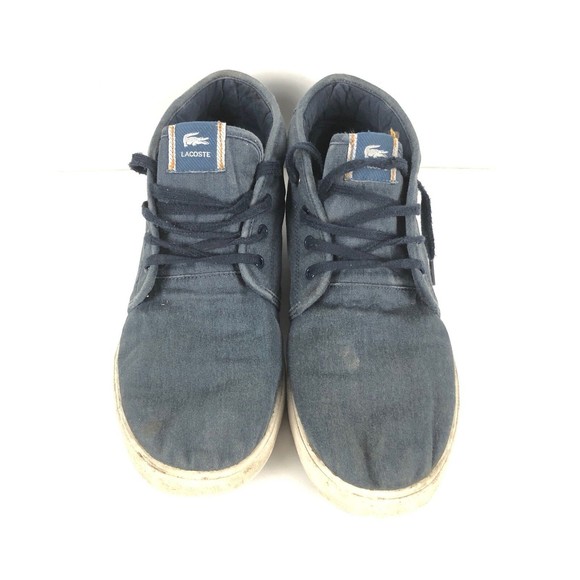 Lacoste Other - Lacoste Mens Sneakers Ampthill Hightop Shoes Blue Size 10.5